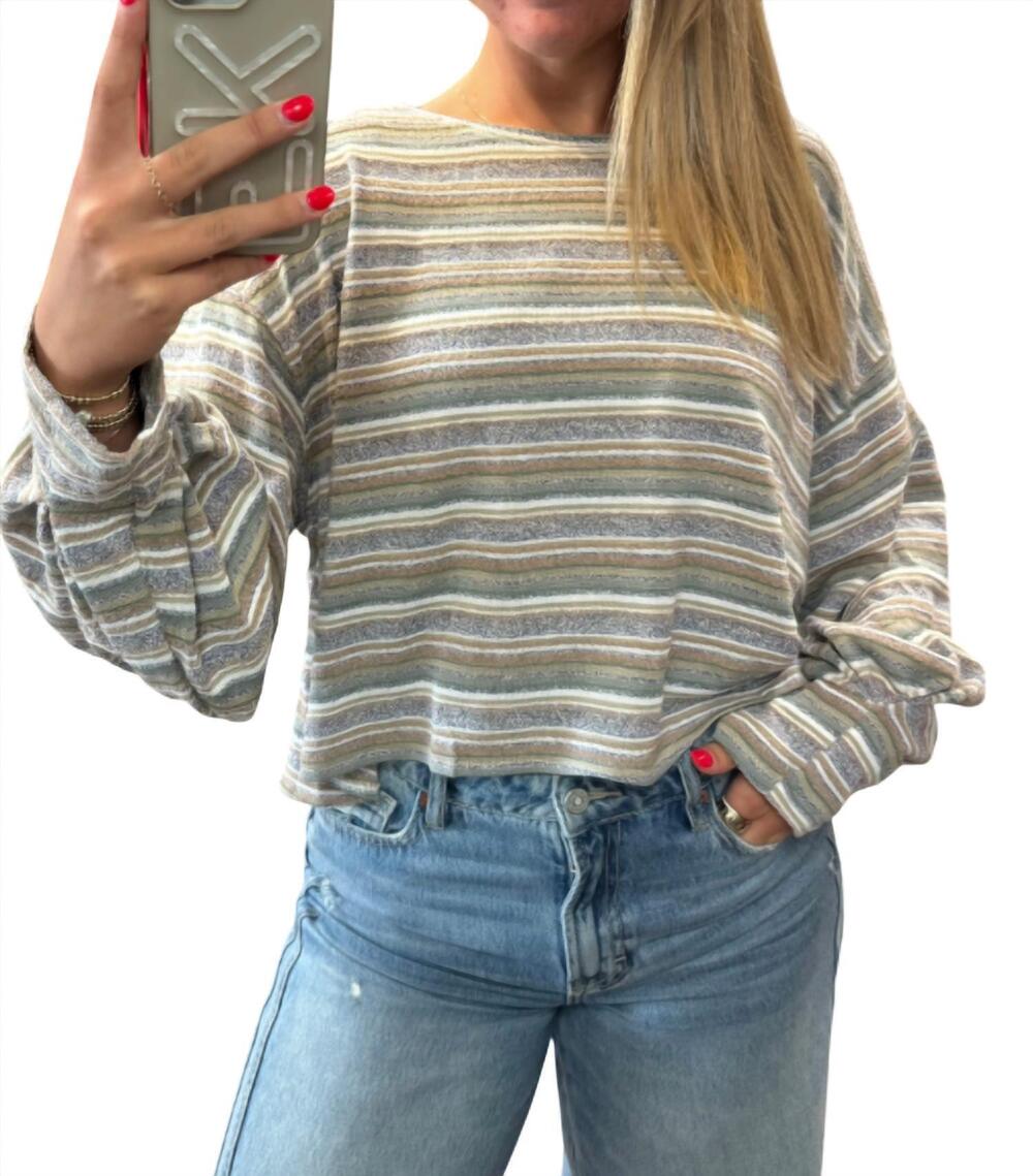 NEW KLESIS grace striped pullover sweater in multicolor